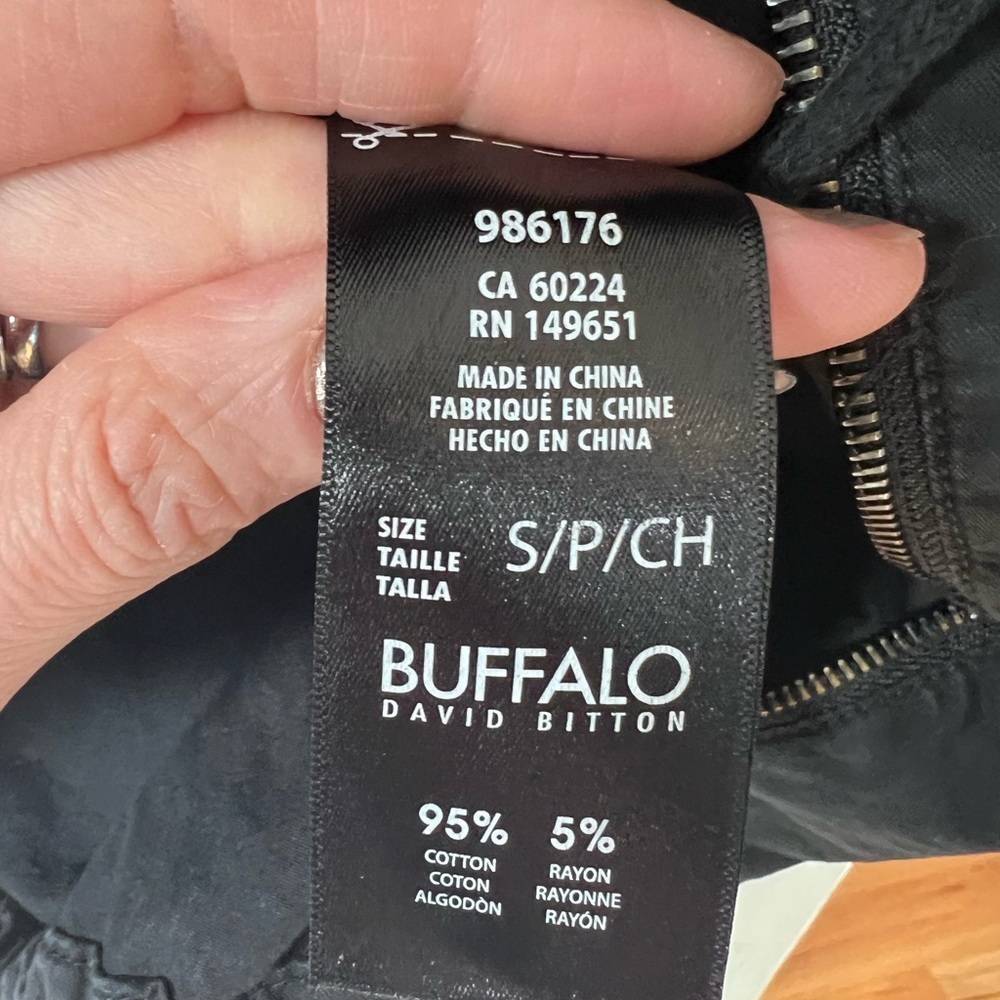 Buffalo David Bitton Hooded Black Cargo Jacket - Women’s S - Picture 10 of 11